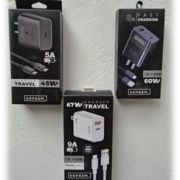 Cargador Taco doble puerto USB/C. Cable Tipo C. 67W 60W y 45W